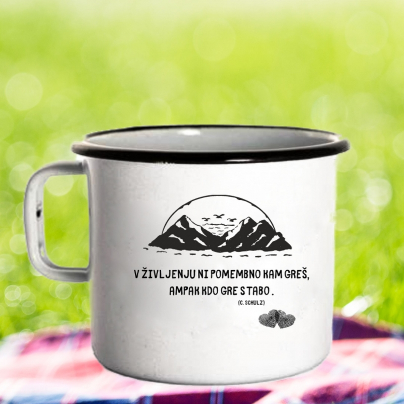 Emajl lonček poljubno potiskan - copigraf.si